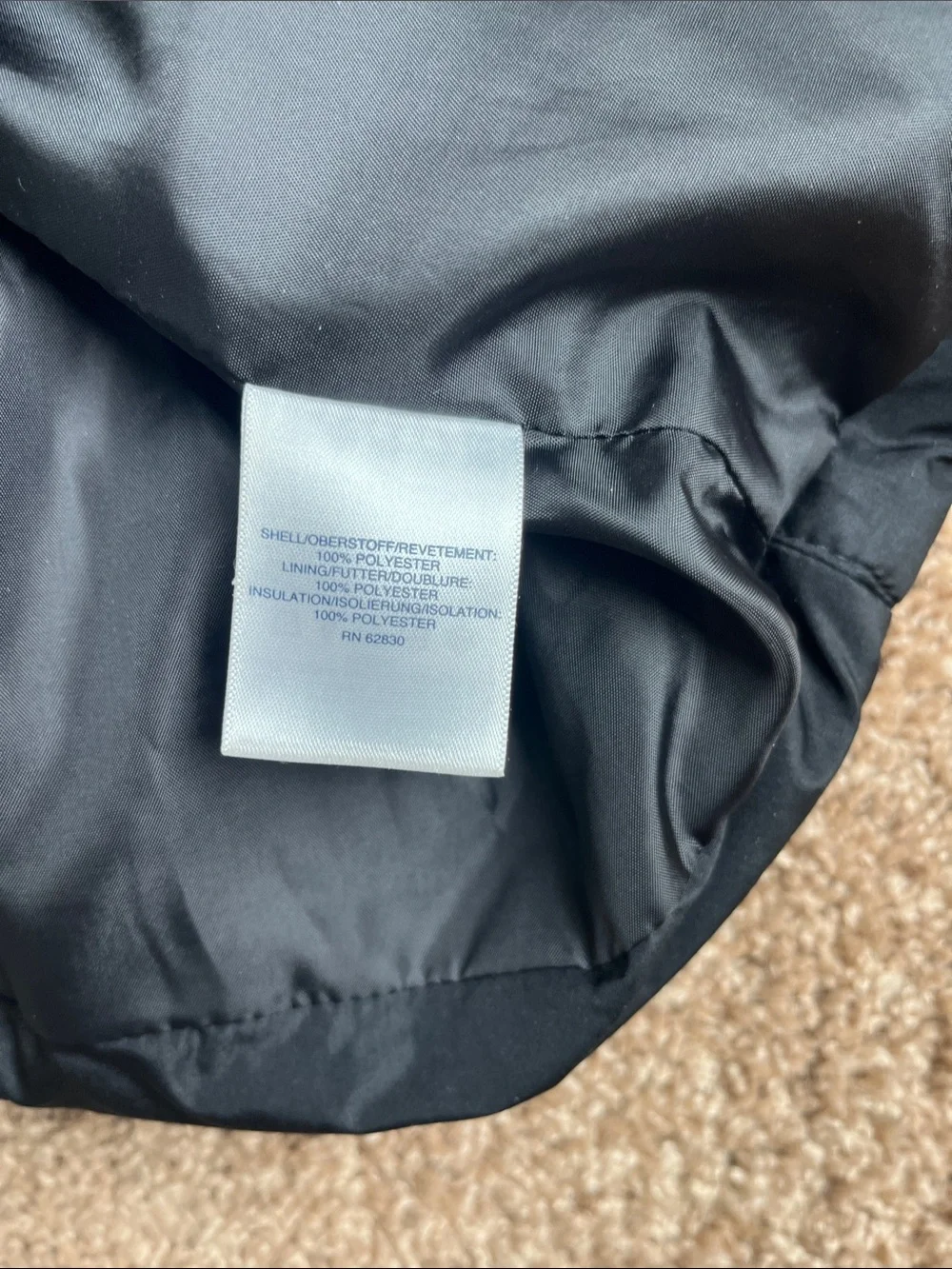 Lands' End Black Quilted Puffer Vest Size M